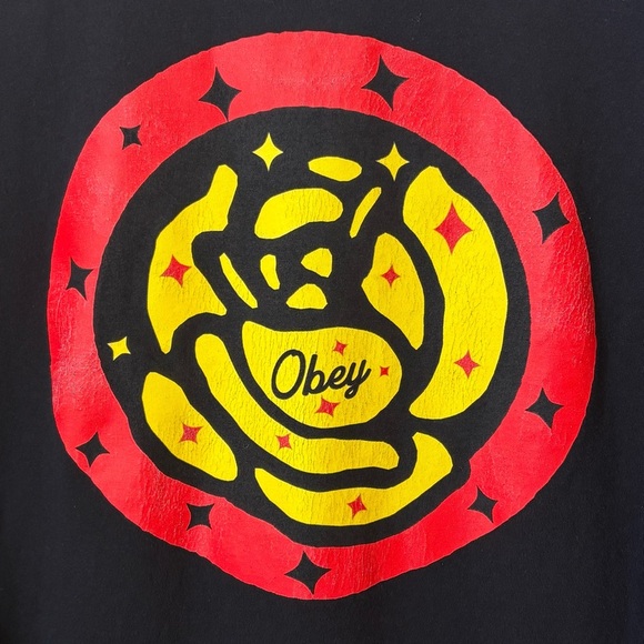 Obey Propaganda Men’s Short Sleeve T-shirt Black Large - Picture 2 of 7